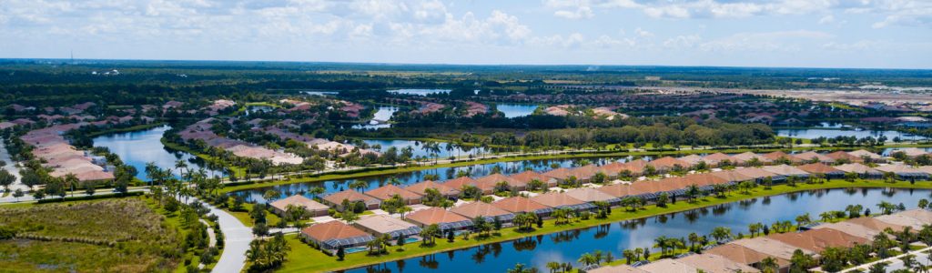 Bird's eye view of Island Walk at Wellen Park