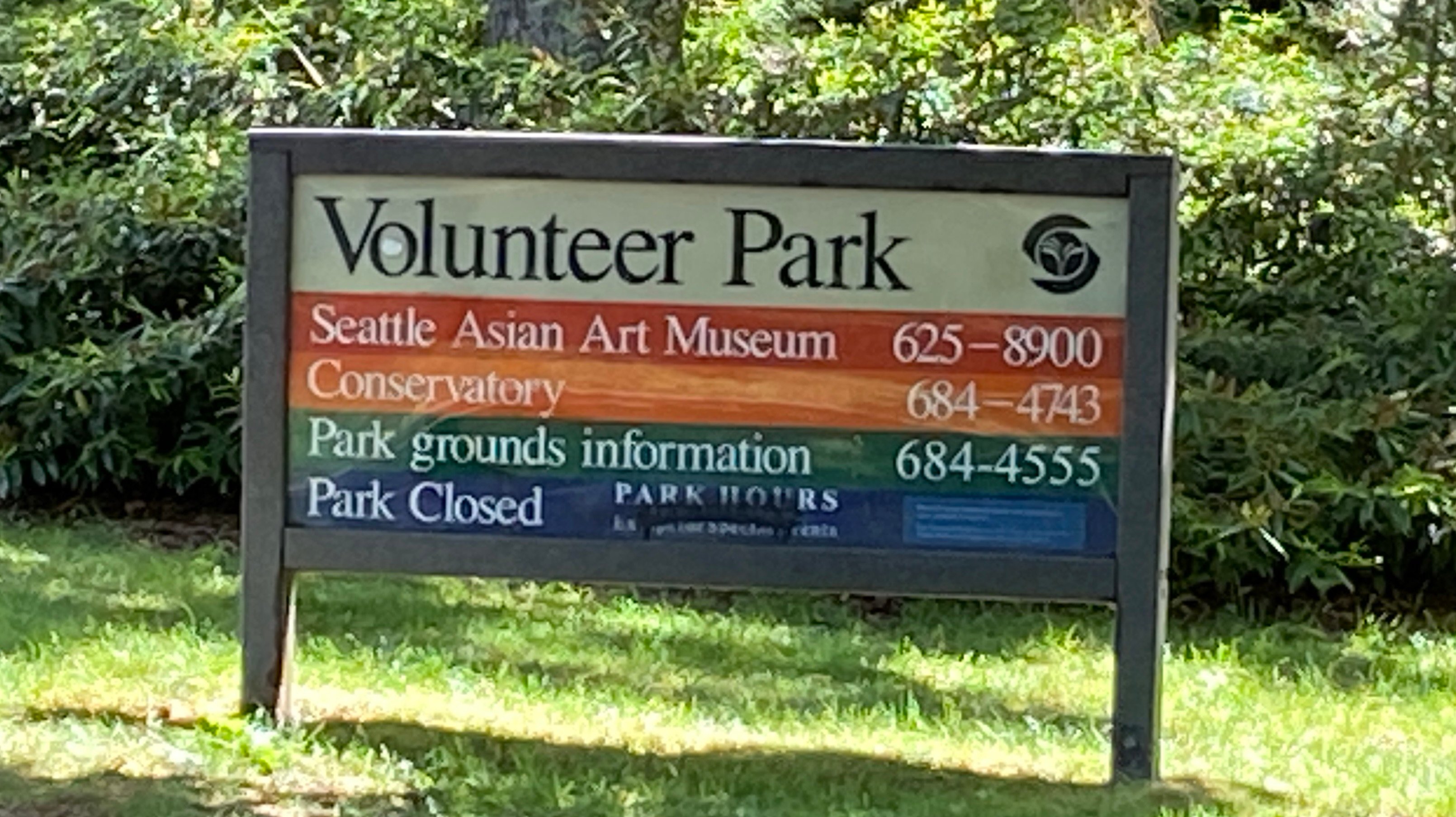 Volunteer Park Sign