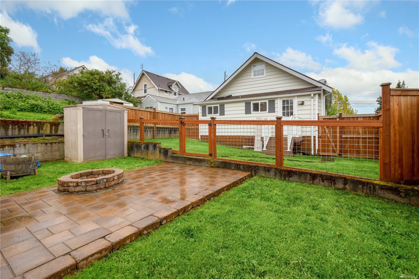 Backyard view of the Beacon Hill Craftsman home