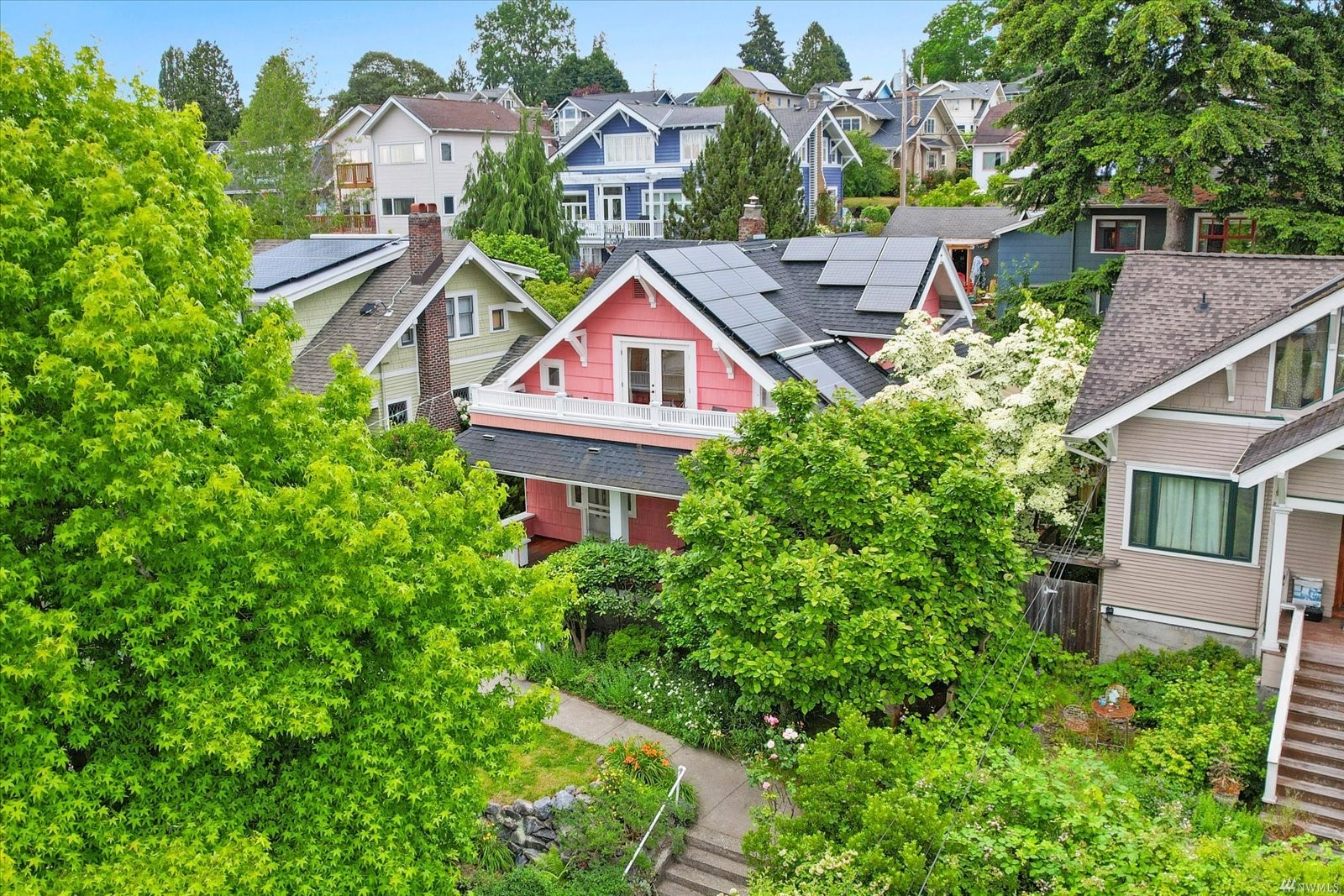 Aerial view of 6506 2nd Ave NW Seattle