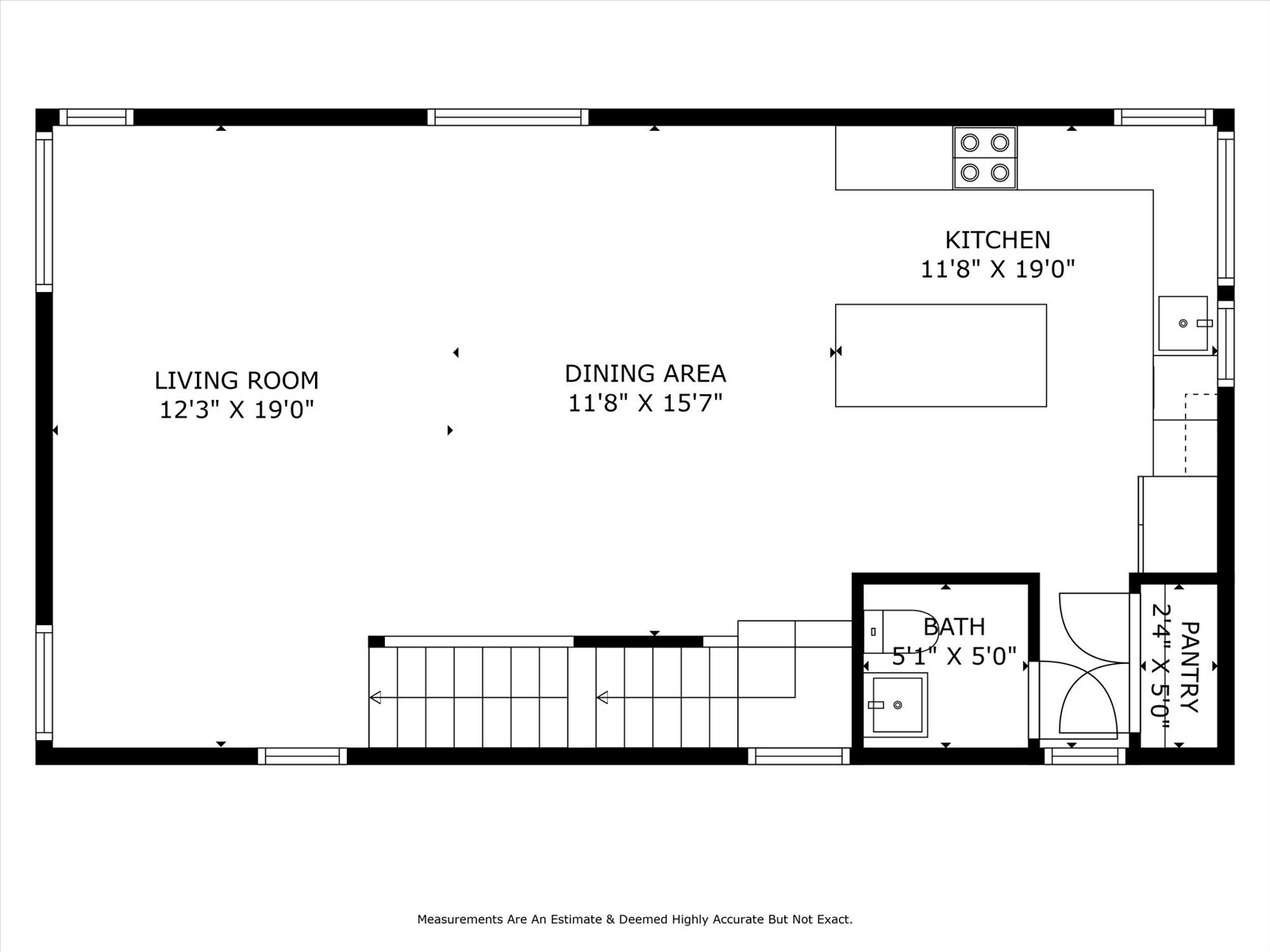 The floorplan of the second floor at 420 26th Ave S #B Seattle WA 98144