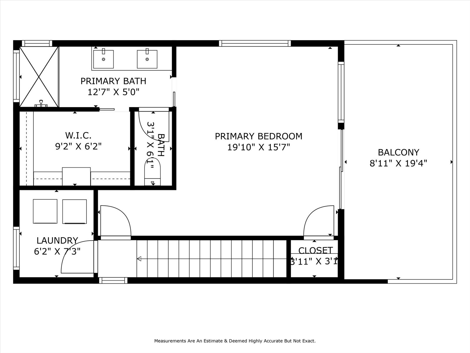The floorplan of the third floor at 420 26th Ave S #B Seattle WA 98144