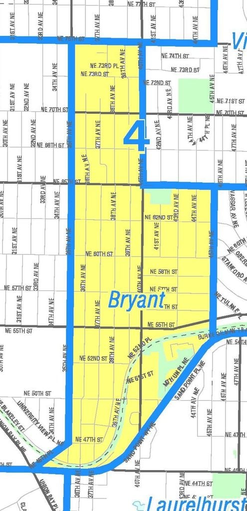 Map of Bryant from the Seattle City Clerk