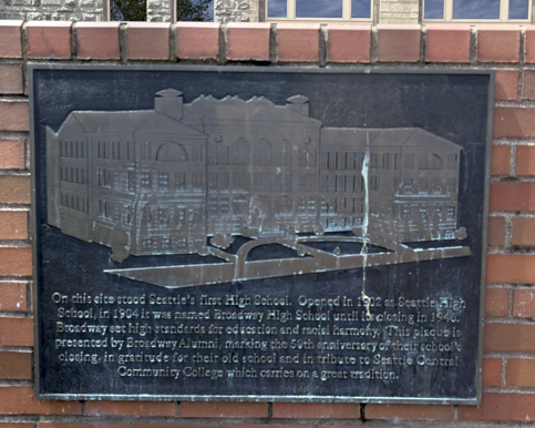 Broadway High School Commemorative Plaque
