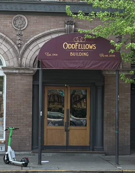 Marquee of the Odd Fellows Building