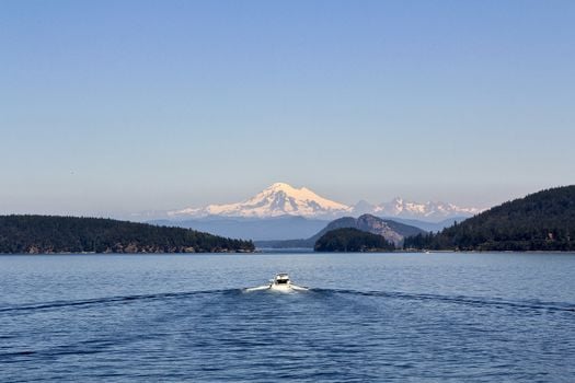 Boat-on-Lake-Mount-Rainier-by-Jessie-Chou