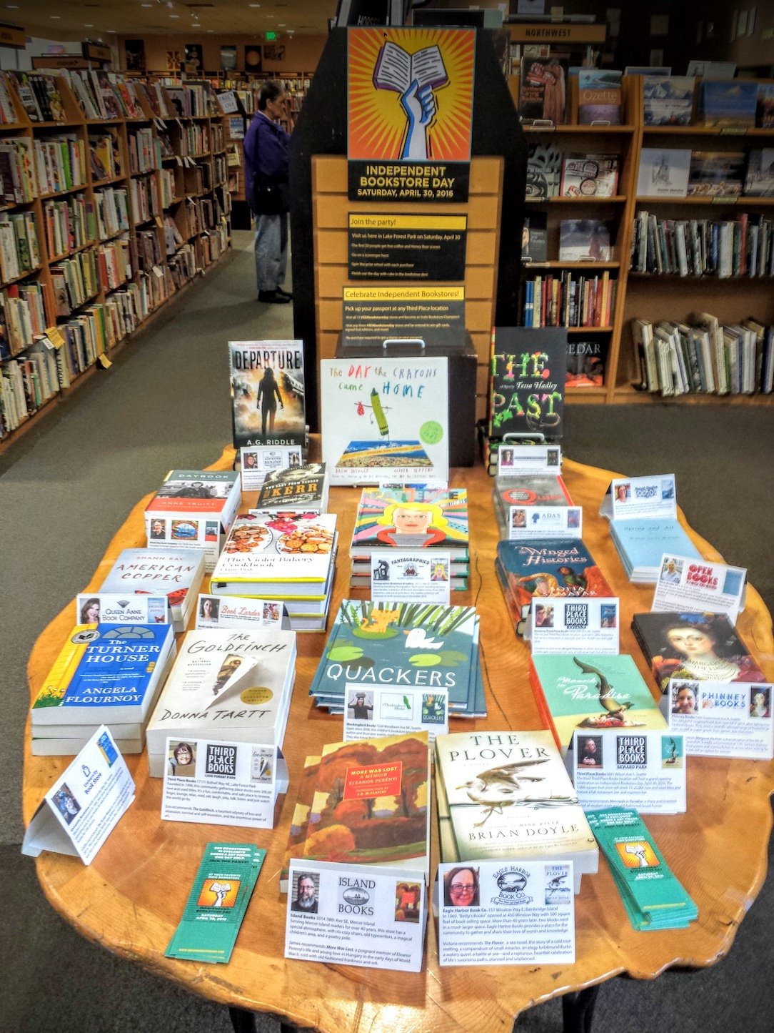 Third Place Books on Independent Bookstore Day in Lake Forest Park WA