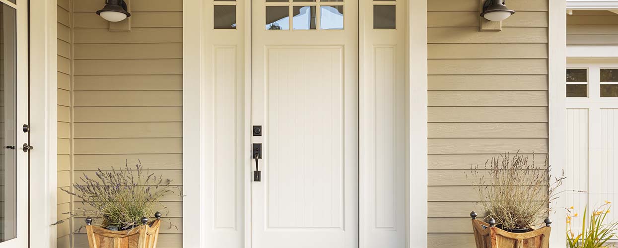 home improvement with a high return on investment - paint your front door and update your door hardware