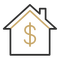 House with dollar sign