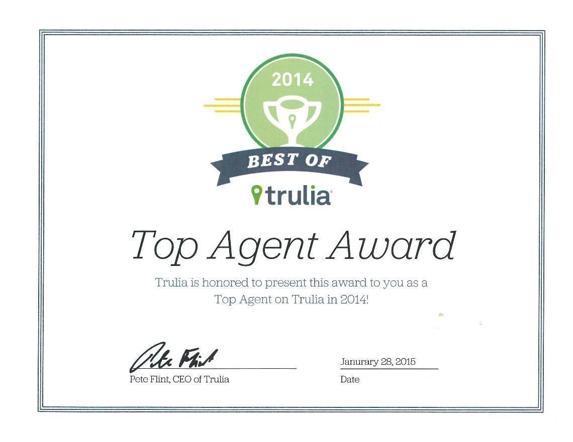 Best of Trulia Top Agent Award