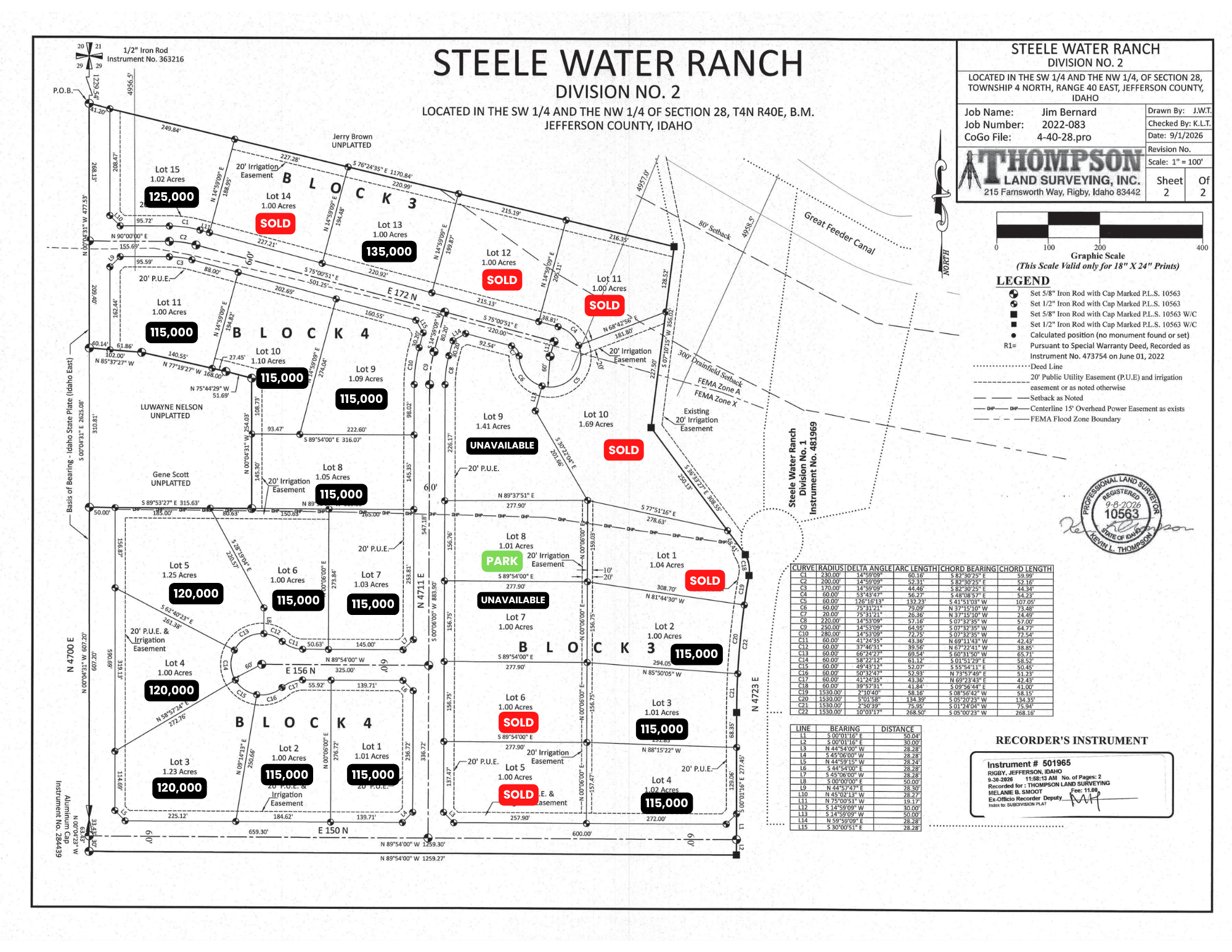 Steele Water Ranch Div. 2 - Plat Map (5)