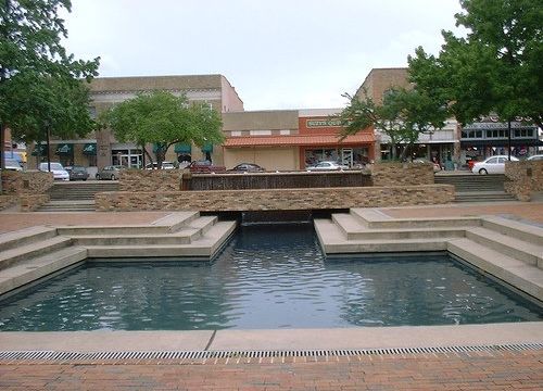 Historic Downtown Garland Square water feature