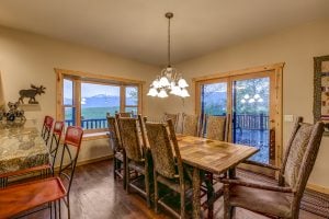 Dining room in 30450 Triple B Lane, Steamboat Springs, Colorado