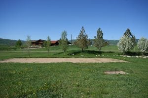 Volleyball court at 30450 Triple B Lane, Steamboat Springs, Colorado