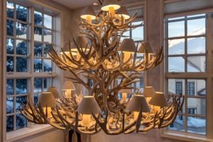 Chandelier in the penthouse of 2600 Eagleridge Drive