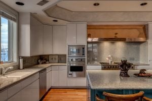 Image of the kitchen at the Penthouse at the Atriums