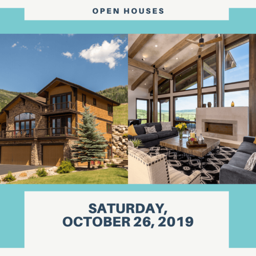 Open Houses Saturday October 26, 2019