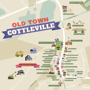 old town cottleville map illustration