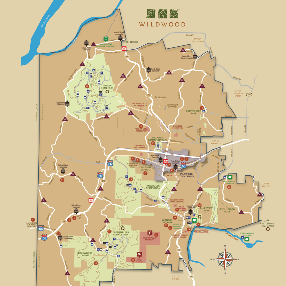Map of Wildwood, Missouri