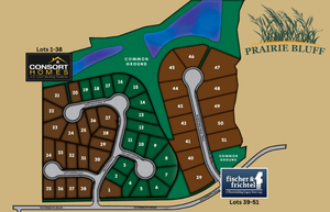 Prairie Bluff Lot Map in Cottleville, MO