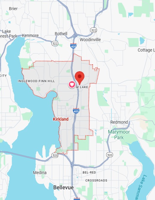 map of kirkland wa