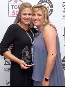 Sarah Long with Movement Mortgage's Angela McLean at the Top 50 Brokers of the High Country of North Carolina award ceremony.