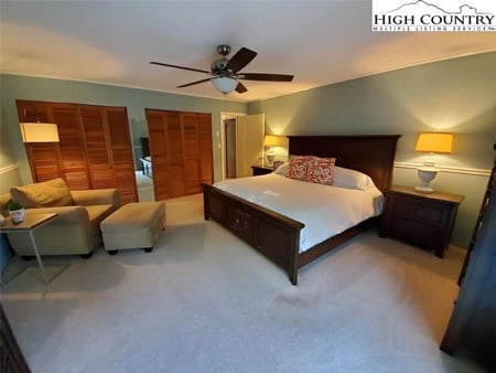 Master bedroom inside home for sale in Boone, NC