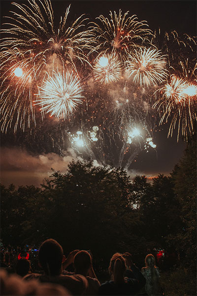 Fireworks at Tweetsie Railroad Fourth of July Celebration in Blowing Rock, NC