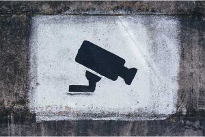 Video camera surveillance warning symbol