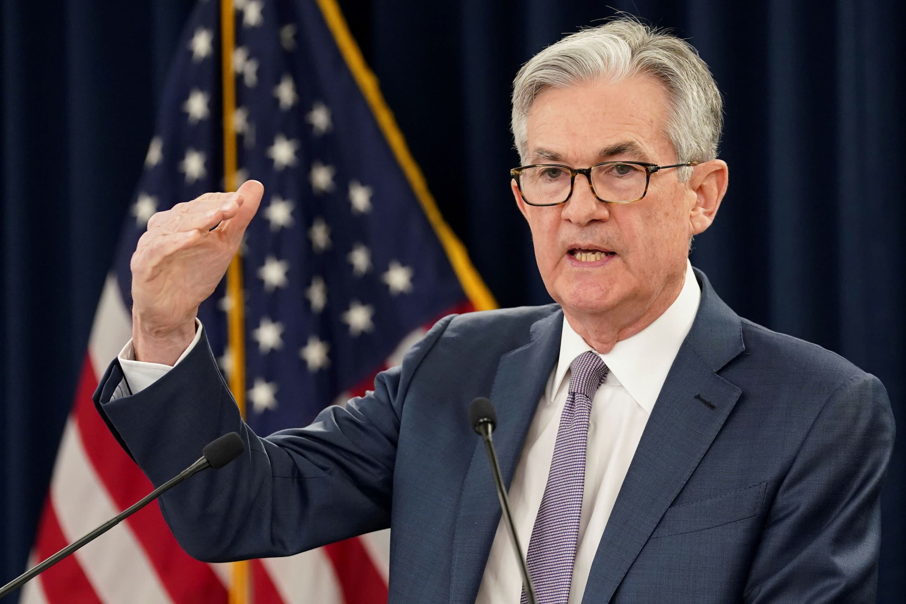 Fed Chair Jerome Powell describing the U.S. economy