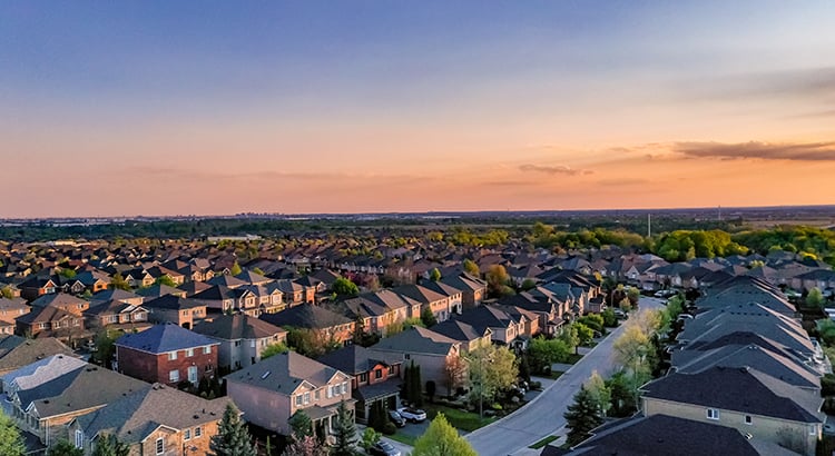 Aerial view of Residential Neighborhood
