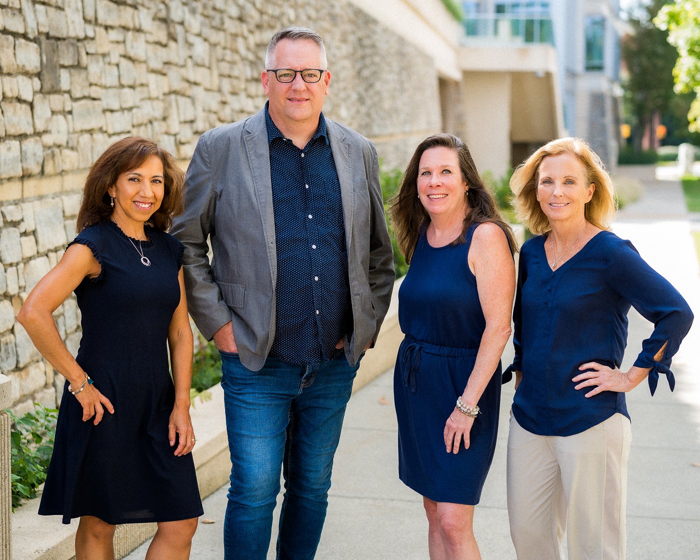 The Greater Reston Living Team at Compass Real Estate. Including, Kathy Tracey, Graham Tracey, Luz Blakney, and Sheri Ranney