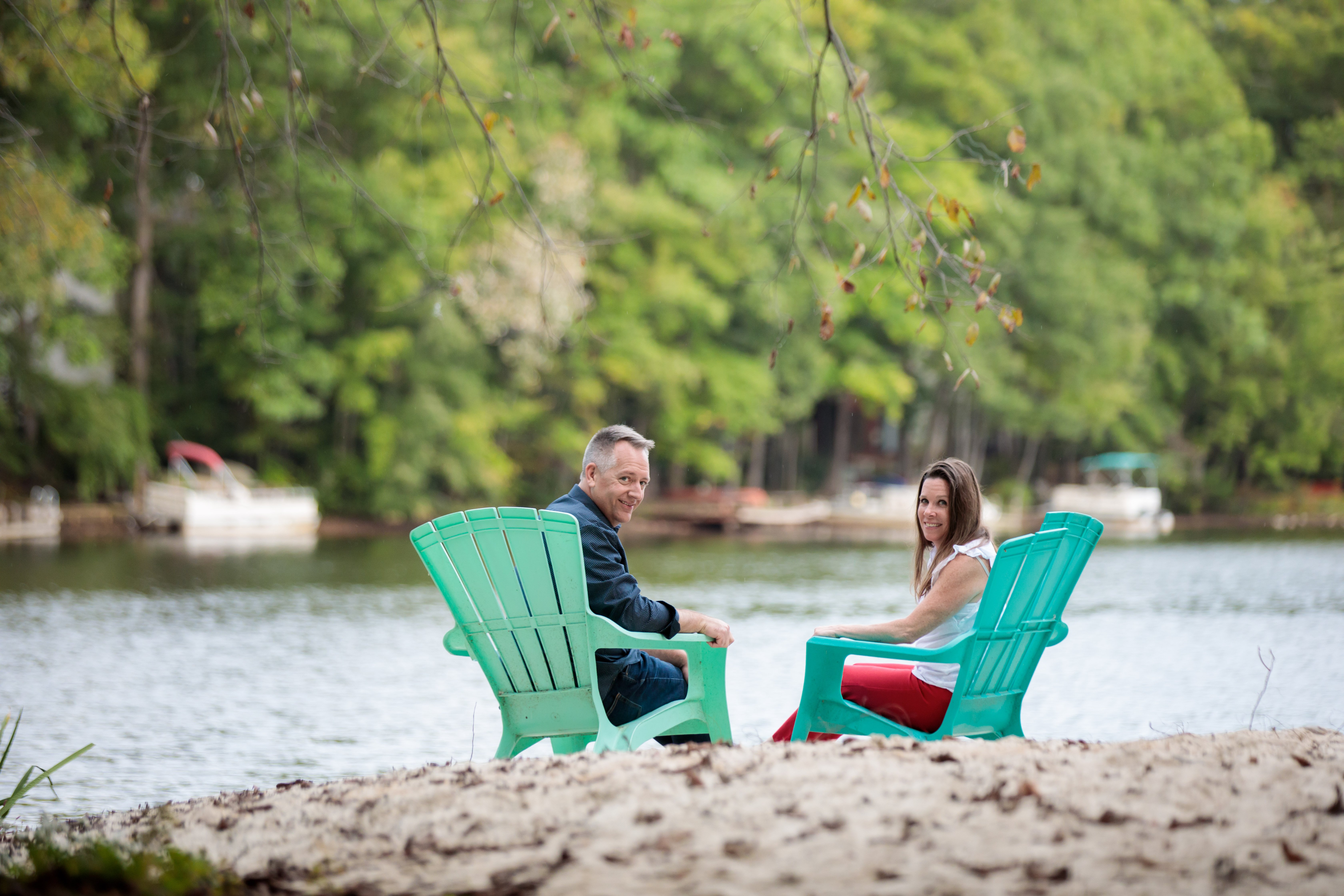 Kathy Tracey and Graham Tracey at Lake Anne in Reston, VA