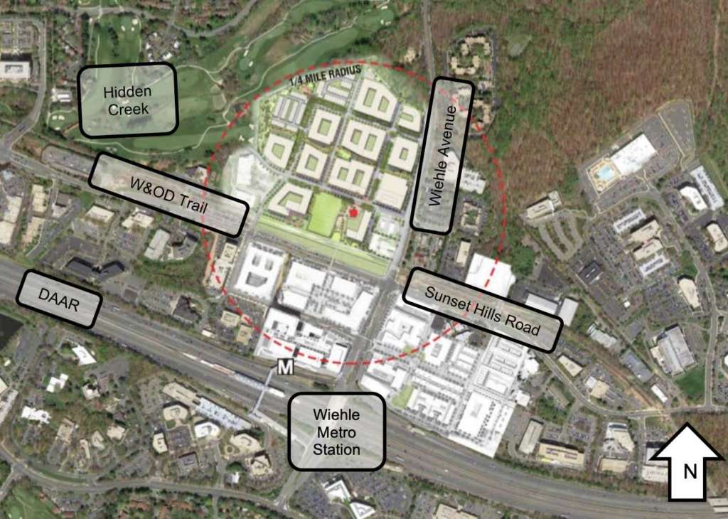 Isaac Newton Square, Reston, VA Satellite Overview