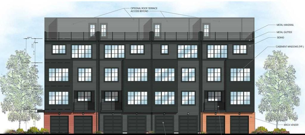 Tri Pointe Homes Proposed Back-to-back Townhomes for Isaac Newton Square, Reston, VA