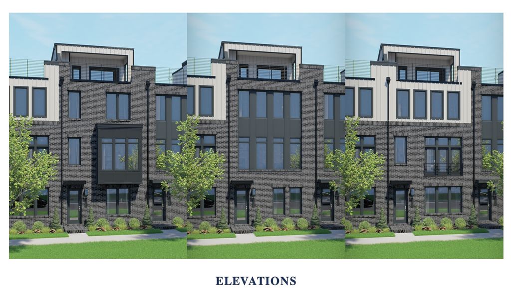 Sunset Station Reston, VA Whitman Model Front Facade and Elevations 
