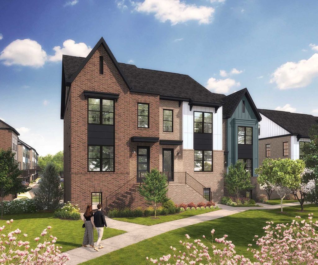 Main Level Entry for the Fairland Model at Vantage Hill Townhomes in Reston