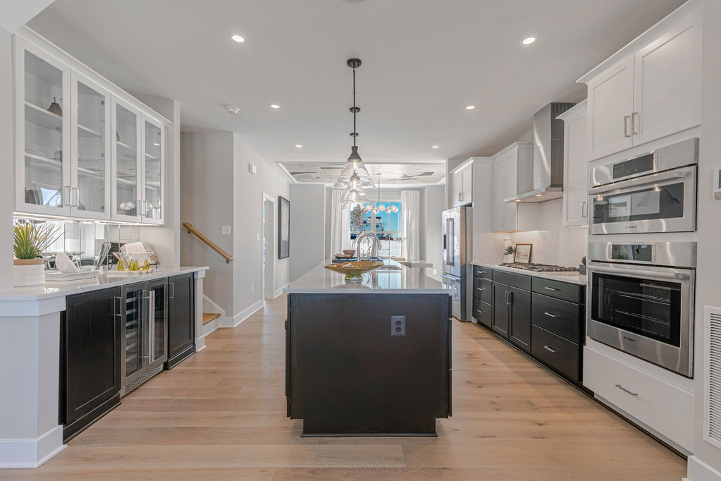 The Kitchen in the Fairland Model at Vantage Hill Townhomes in Reston