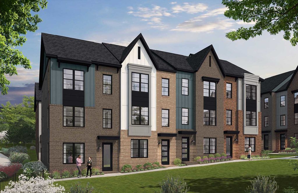 Lower Level Entry of the Fairland Model at Vantage Hill Townhomes in Reston