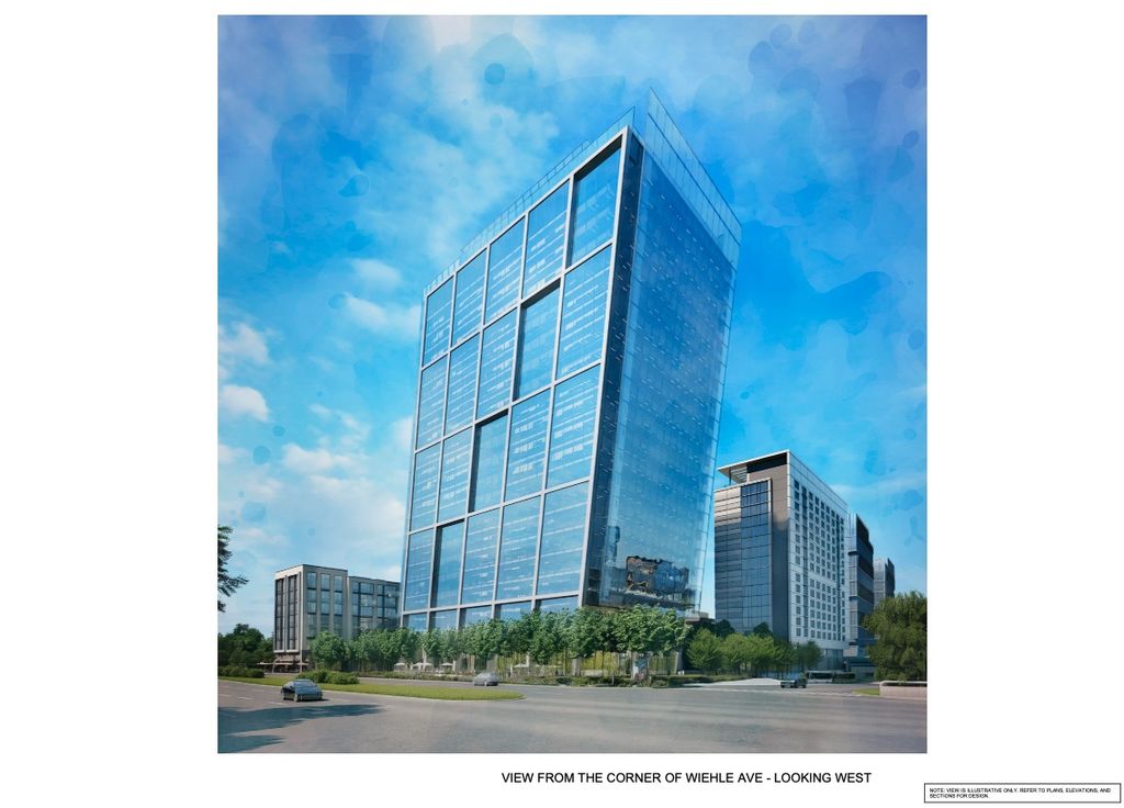 Signature building designed by Helmut Jahn at Commerce Metro District, Reston, VA