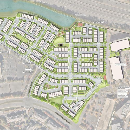 Parkline at Woodland Park: 429 to 584 Homes Replace Three Offices Off Sunrise Valley Drive