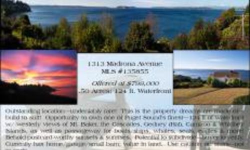 Rare Puget Sound Waterfront Property!