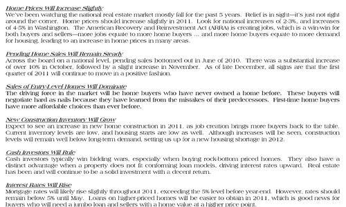 2011 Real Estate Forecast