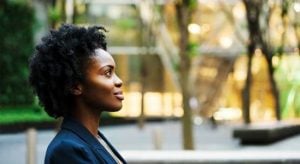 Woman staring somewhere