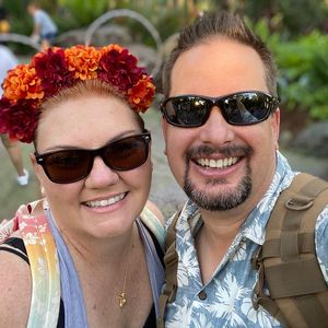 Brandy and Richard smiling together