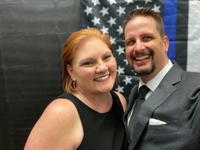 Brandy and Richard smiling together