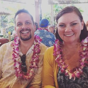 Brandy and Richard smiling together