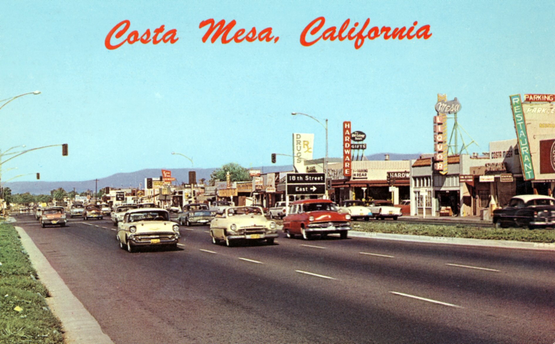 Newport Boulevard, Costa Mesa, 1950s