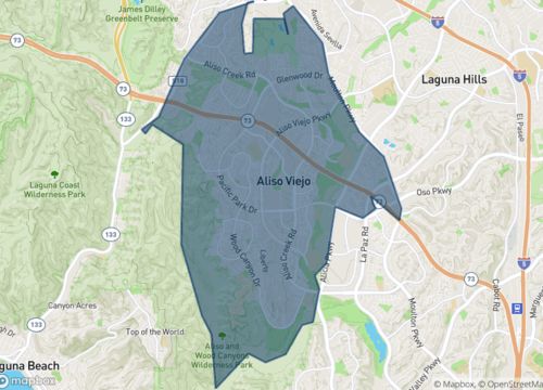 Map of Aliso Viejo