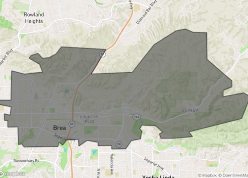 Map of brea